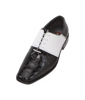 Bolano Andreas Black andamp; White Croc Print Oxford SALE