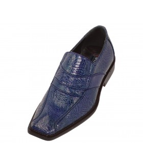 Bolano Barti Blue Lizard Print Slip On Dress Shoe SALE