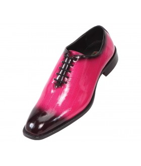 Bolano Brayden Eel Print Fuschia andamp; Black Oxford