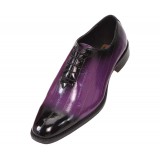 Bolano Brayden Eel Print Purple andamp; Black Oxford