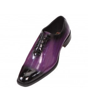 Bolano Brayden Eel Print Purple andamp; Black Oxford