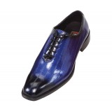 Bolano Brayden Eel Print Royal andamp; Black Oxford