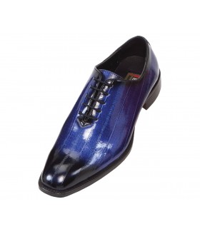 Bolano Brayden Eel Print Royal andamp; Black Oxford