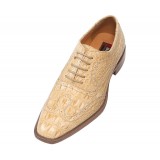 Bolano Bryce Taupe Croc Print Oxford Wingtip