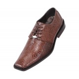 Bolano Calan Brown Lizard Print Oxford