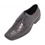 Bolano Crag Wide Width Grey Croc Print Oxford