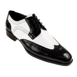 Bolano Elwyn Two Tone Black andamp; White Wing Tip