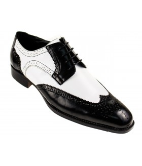 Bolano Elwyn Two Tone Black andamp; White Wing Tip