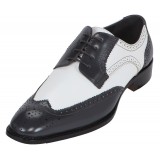 Bolano Elwyn Two Tone Grey andamp; White Wingtip