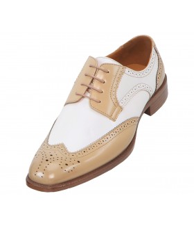 Bolano Elwyn Two Tone Oyster andamp; White Wing Tip