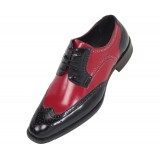 Bolano Elwyn Two Tone Red andamp; Black Wingtip: Style Elwyn-212