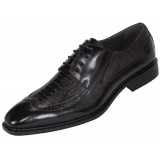 Bolano Festo Black Belly Snake Print Oxford