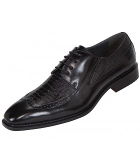 Bolano Festo Black Belly Snake Print Oxford