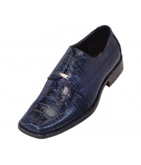 Bolano Mabon Wide Width Navy Embossed Croco