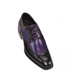 Bolano Nia Two Tone Black andamp; Purple Wingtip