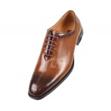 Bolano Mens Cognac Rust Eel Print Dress Bal Oxford Lace up: Brayden-215