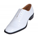 Bolano Style 2825 White Patent Tuxedo Cap Toe