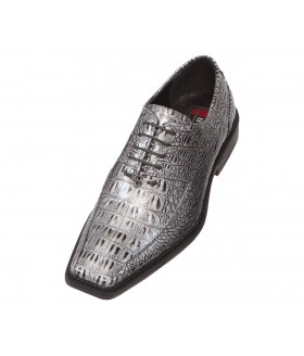 Bolano Modron Classic Silver Croc Print Oxford