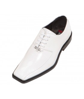 Bolano Modron Classic White Croc Print Oxford