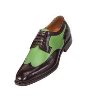 Bolano Nia Two Tone Green andamp; Brown Oxford