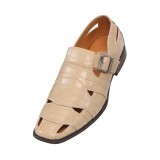 Bolano Oyster Open Toe Croc Print Sandal