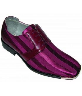 Bolano Style 17 Wine Striped Satin Silver Tip