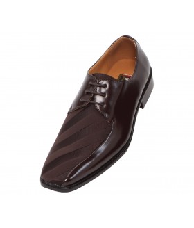 Bolano Style 185 Brown Striped Satin Oxford