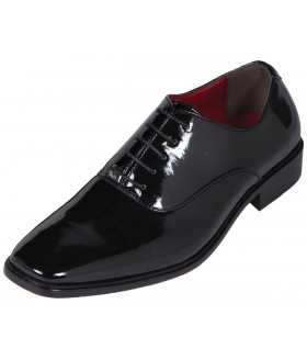 Bolano Style 2813 Black Patent Tuxedo Oxford