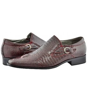 Bolano Style 364 Wine Alligator Print Slip On