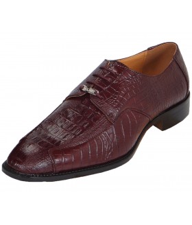 Bolano Style 5412 Burgundy Croc Print Oxford