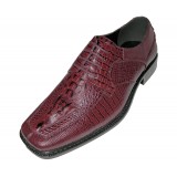 Bolano Style 733 Burgundy Alligator Print Oxford