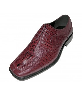 Bolano Style 733 Burgundy Alligator Print Oxford