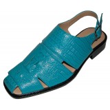 Bolano Style 7355 Turquoise Croc Cut Out Sandal