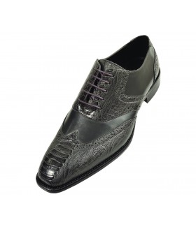 Bolano Style Rodric in Grey Ostrich Leg Print