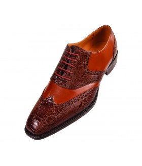 Bolano Style Rodric in Rust Ostrich Leg Print