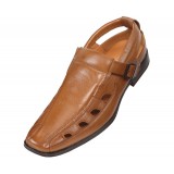 Bolano Tan Slip On Cut Out Sandal