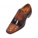 Bolano WYND Two Tone Cognac andamp; Brown Croc Print