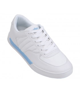 Pelle Pelle Mens Blue/White Sneaker with Pelle Logo on Back: Halftime-205