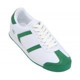 Pelle Pelle Mens White andamp; Green Sneaker with Pelle Logo on Side: LD81224-015