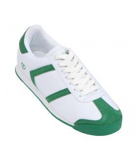 Pelle Pelle Mens White andamp; Green Sneaker with Pelle Logo on Side: LD81224-015