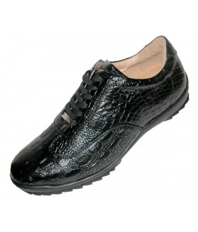 Pelle Pelle PP0303 Black Croc Print Sneaker