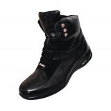 Pelle Pelle PP1009 Black Ostrich Leg High Top Boot SALE