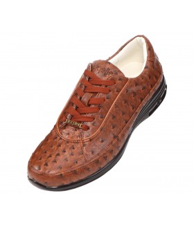 Pelle Pelle PP3379 Cognac Ostrich Quill Sneaker