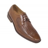 Steven Land Genuine Leather Mens Classic Tan Wing-Tip Oxfords SL360-028