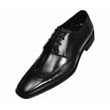 Steven Land SL312 Black Wingtip with Perf Detail