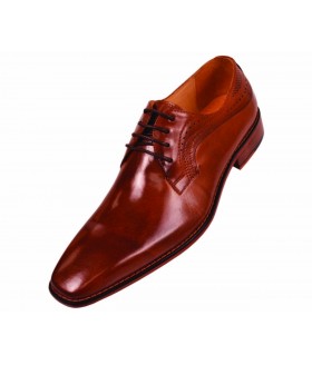 Steven Land SL318 Tan Plain Toe Oxford with Perf Side Quarter