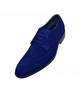 Steven Land SL338 Navy Blue Suede Wingtip Oxford Shoes