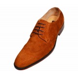 Steven Land SL338 Tan Genuine Suede Wingtip Oxford Shoes