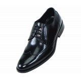 Steven Land SL7184 Black Genuine Leather Wingtip Oxford