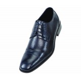 Steven Land SL9715 Navy Leather Cap Toe